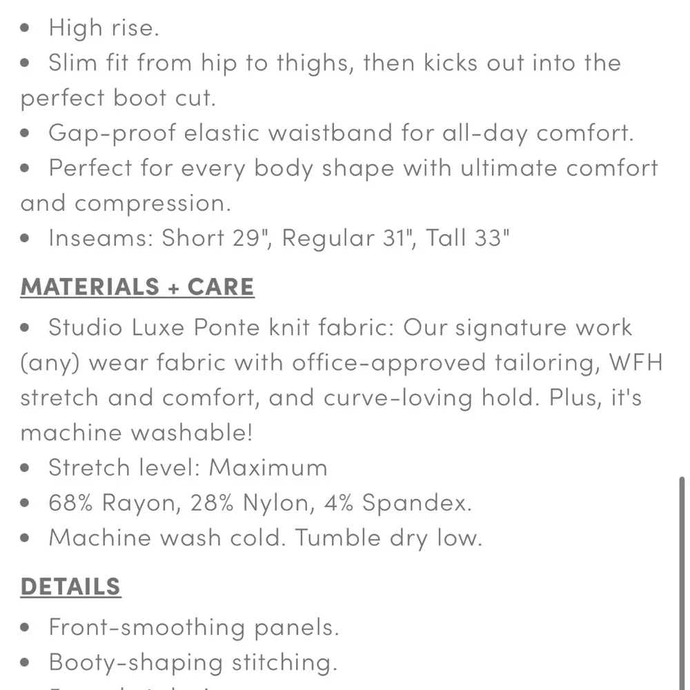 Torrid Studio Luxe Ponte Blue Boot Cut Tall Pants - Picture 3 of 3